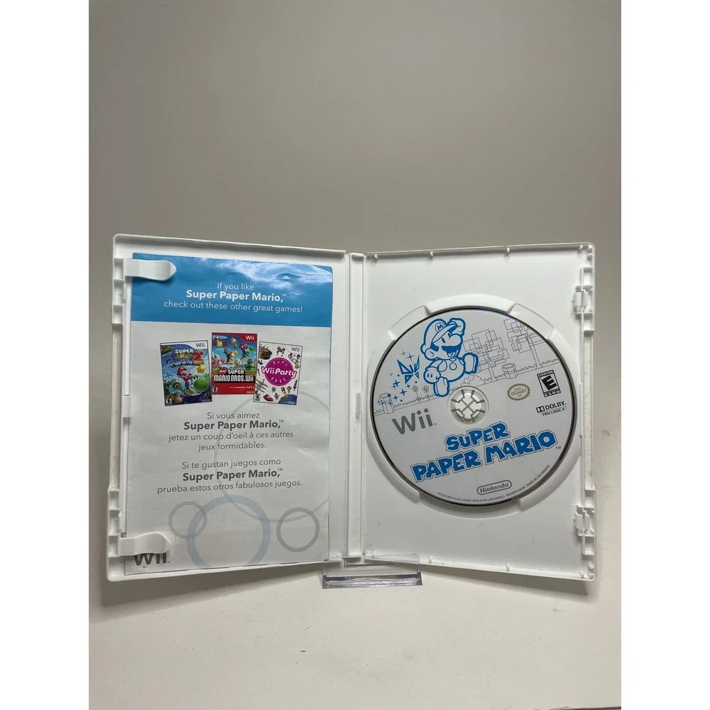 Nintendo Super Paper Mario Wii Video Game Red Nintendo Selects Edition Tested